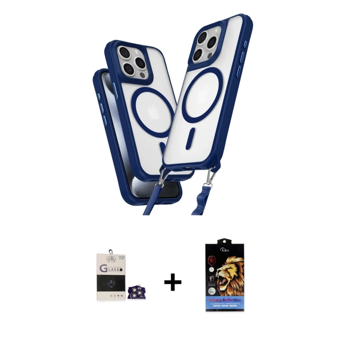 MARSİLYAN™- iPhone 14 Pro Max Kılıf Atlas Doku Koleksiyonu - Siyah Buffer Hayalet Cam Ekran Koruyucu + Bilvis Titan Kamera Lens - GS