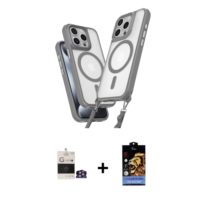MARSİLYAN™- iPhone 14 Pro Max Kılıf Atlas Doku Koleksiyonu - Siyah Buffer Hayalet Cam Ekran Koruyucu + Bilvis Titan Kamera Lens - GS