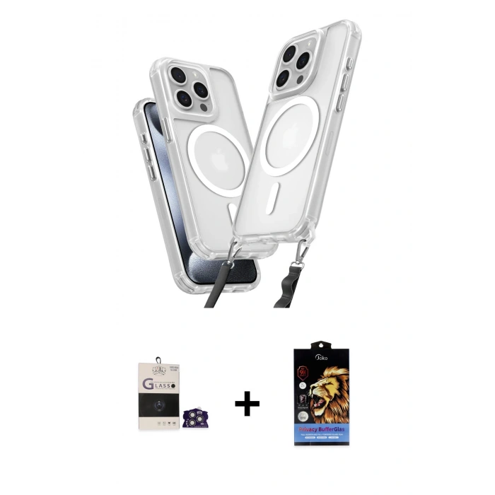 MARSİLYAN™- iPhone 14 Pro Max Kılıf Atlas Doku Koleksiyonu - Siyah Buffer Hayalet Cam Ekran Koruyucu + Bilvis Titan Kamera Lens - GS