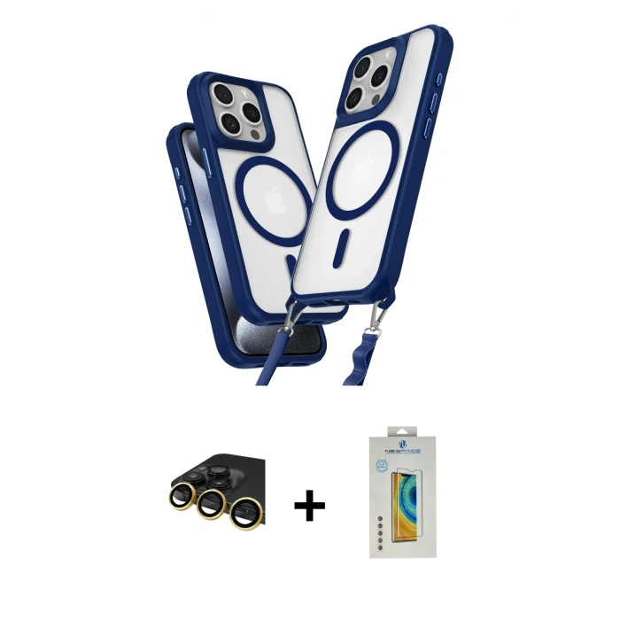 MARSİLYAN™- iPhone 14 Pro Max Kılıf Atlas Doku Koleksiyonu - Siyah Polymer Nano Ekran Koruyucu + Raze Metal Kamera Lens - GD