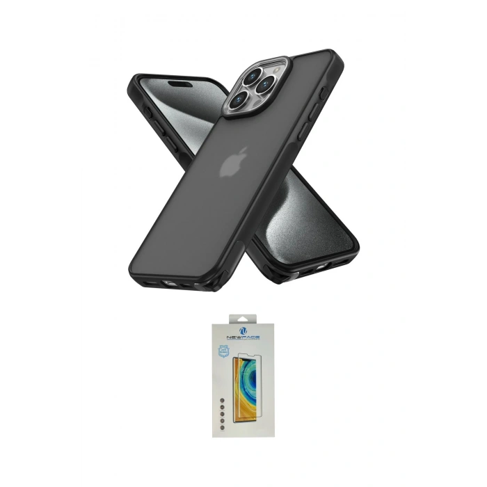 MARSİLYAN™- iPhone 14 Pro Max Kılıf Atlas Form - Siyah Polymer Nano Ekran Koruyucu