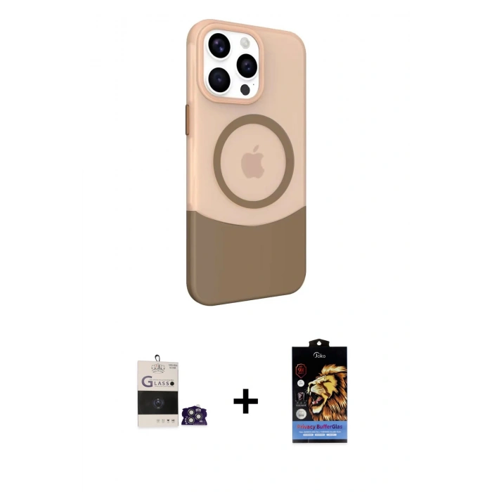 MARSİLYAN™- iPhone 14 Pro Max Kılıf Çekirdek Asil Özel Seri - Siyah Buffer Hayalet Cam Ekran Koruyucu + Bilvis Titan Kamera Lens - GS