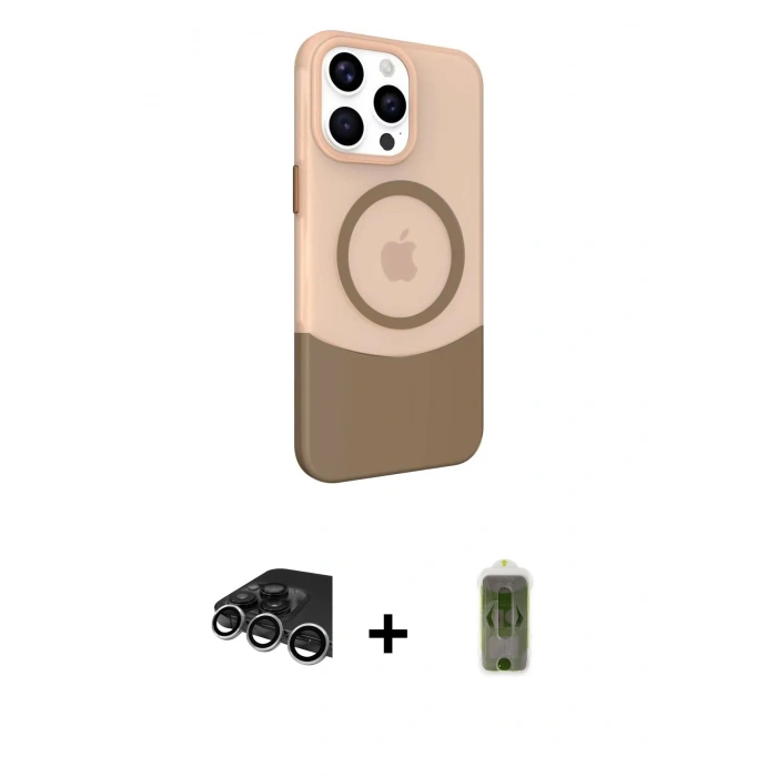 MARSİLYAN™- iPhone 14 Pro Max Kılıf Çekirdek Asil Özel Seri - Siyah Joko Magic 5D Hayalet Cam + Raze Metal Kamera Lens - GS