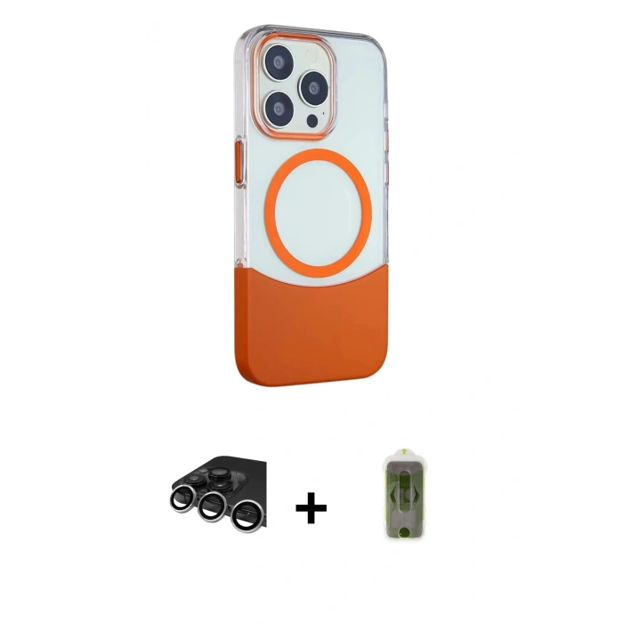 MARSİLYAN™- iPhone 14 Pro Max Kılıf Çekirdek Asil Özel Seri - Siyah Joko Magic 5D Hayalet Cam + Raze Metal Kamera Lens - GS
