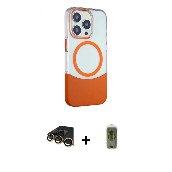 MARSİLYAN™- iPhone 14 Pro Max Kılıf Çekirdek Asil Özel Seri - Siyah Joko Magic 5D Hayalet Cam + Raze Metal Kamera Lens - GD
