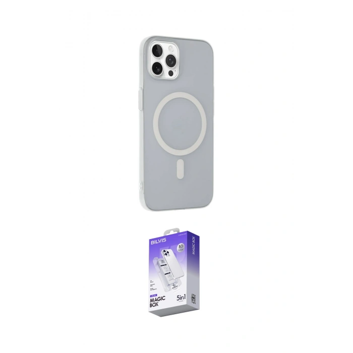MARSİLYAN™- iPhone 14 Pro Max Kılıf Çekirdek Modern Prime - Siyah Bilvis 5in1 3D Magic Cam Ekran Koruyucu