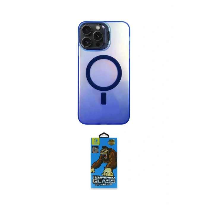 MARSİLYAN™- iPhone 14 Pro Max Kılıf Doruk Klasik Prime - Siyah 18D Cam Ekran Koruyucu