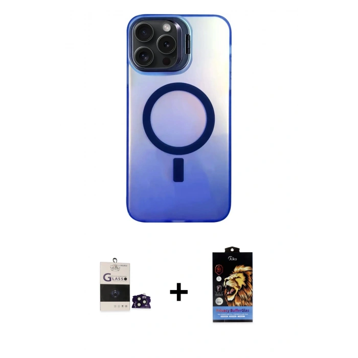 MARSİLYAN™- iPhone 14 Pro Max Kılıf Doruk Klasik Prime - Siyah Buffer Hayalet Cam Ekran Koruyucu + Bilvis Titan Kamera Lens - SH