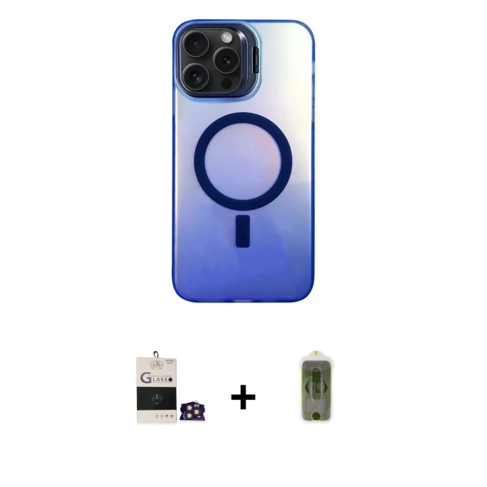 MARSİLYAN™- iPhone 14 Pro Max Kılıf Doruk Klasik Prime - Siyah Joko Magic 5D Hayalet Cam + Bilvis Titan Kamera Lens - GD