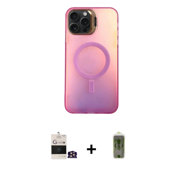MARSİLYAN™- iPhone 14 Pro Max Kılıf Doruk Klasik Prime - Siyah Joko Magic 5D Hayalet Cam + Bilvis Titan Kamera Lens - GD
