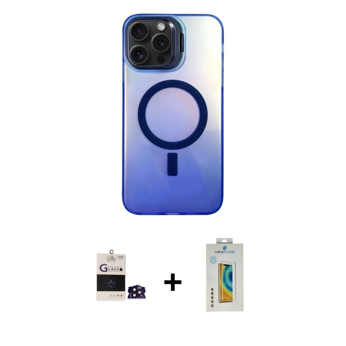 MARSİLYAN™- iPhone 14 Pro Max Kılıf Doruk Klasik Prime - Siyah Polymer Nano Ekran Koruyucu + Bilvis Titan Kamera Lens - DNMR