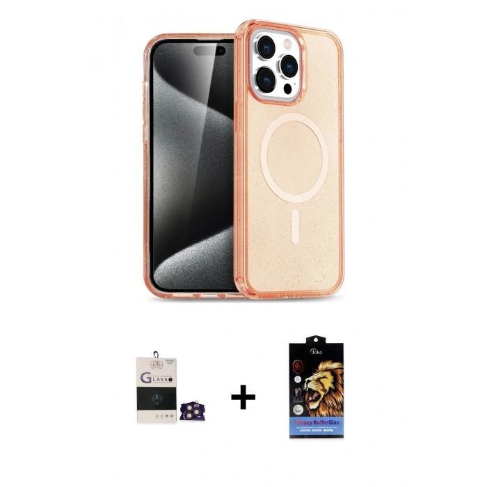 MARSİLYAN™- iPhone 14 Pro Max Kılıf Eksen Doku Koleksiyonu - Siyah Buffer Hayalet Cam Ekran Koruyucu + Bilvis Titan Kamera Lens - GD