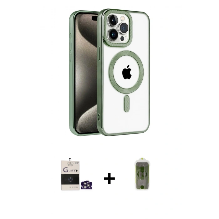 MARSİLYAN™- iPhone 14 Pro Max Kılıf Eksen Form Koleksiyonu - Siyah Joko Magic 5D Hayalet Cam + Bilvis Titan Kamera Lens - GS