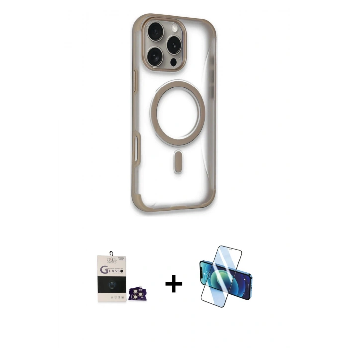 MARSİLYAN™- iPhone 14 Pro Max Kılıf Eksen Klasik Koleksiyonu - Siyah 3D Antistatik Cam Ekran Koruyucu + Bilvis Titan Kamera Lens - GD