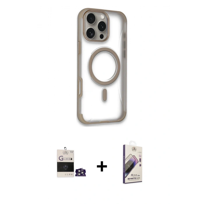MARSİLYAN™- iPhone 14 Pro Max Kılıf Eksen Klasik Koleksiyonu - Siyah Bilvis 3D Mat Cam Ekran Koruyucu + Bilvis Titan Kamera Lens - GS