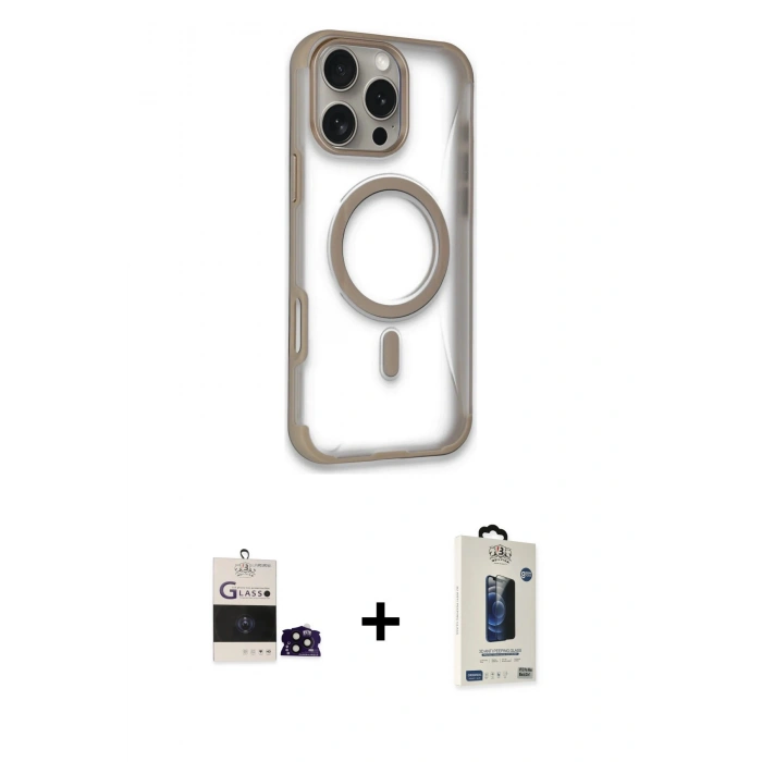MARSİLYAN™- iPhone 14 Pro Max Kılıf Eksen Klasik Koleksiyonu - Siyah Bilvis Hayalet Cam Ekran Koruyucu + Bilvis Titan Kamera Lens - SH