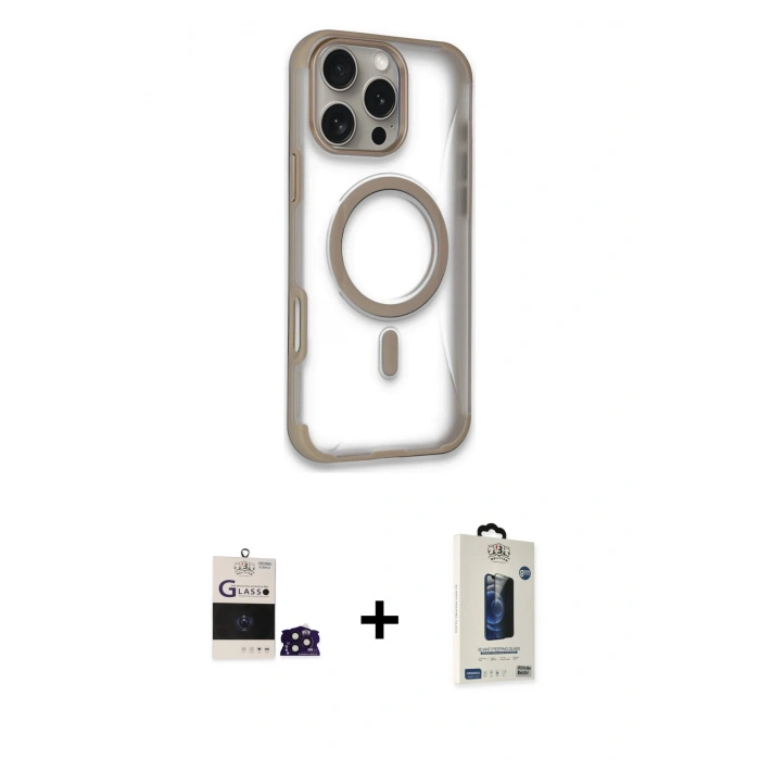 MARSİLYAN™- iPhone 14 Pro Max Kılıf Eksen Klasik Koleksiyonu - Siyah Bilvis Hayalet Cam Ekran Koruyucu + Derin Mor Bilvis Titan Kamera Lens