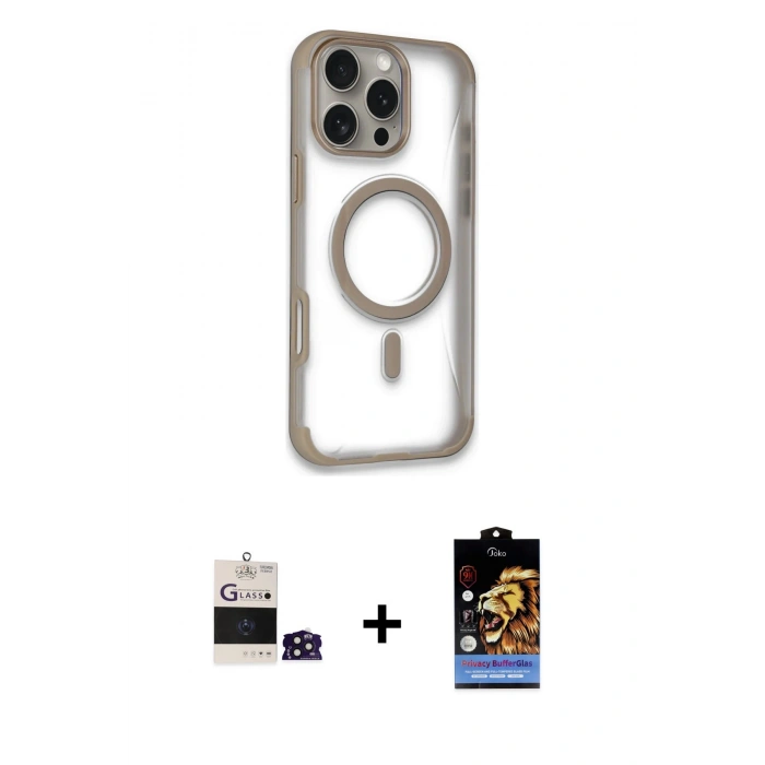 MARSİLYAN™- iPhone 14 Pro Max Kılıf Eksen Klasik Koleksiyonu - Siyah Buffer Hayalet Cam Ekran Koruyucu + Bilvis Titan Kamera Lens - DNMR