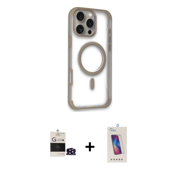MARSİLYAN™- iPhone 14 Pro Max Kılıf Eksen Klasik Koleksiyonu - Siyah Joko 5D Cam + Bilvis Titan Kamera Lens - SH