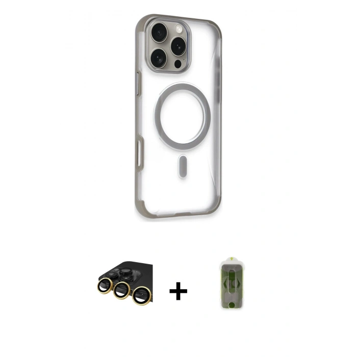 MARSİLYAN™- iPhone 14 Pro Max Kılıf Eksen Klasik Koleksiyonu - Siyah Joko Magic 5D Hayalet Cam + Raze Metal Kamera Lens - GD