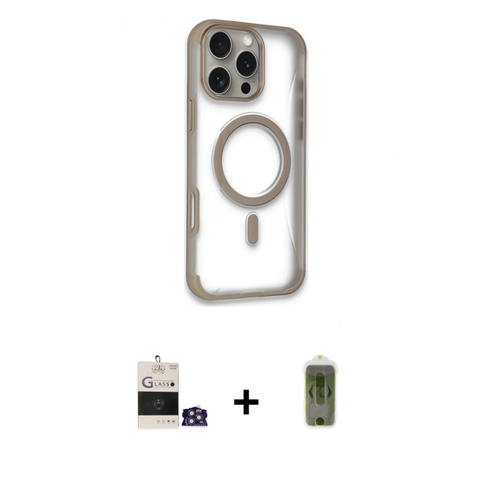 MARSİLYAN™- iPhone 14 Pro Max Kılıf Eksen Klasik Koleksiyonu - Siyah Joko Magic 5D Hayalet Cam + Gümüş Bilvis Titan Kamera Lens