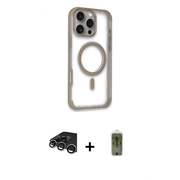 MARSİLYAN™- iPhone 14 Pro Max Kılıf Eksen Klasik Koleksiyonu - Siyah Joko Magic 5D Hayalet Cam + Raze Metal Kamera Lens - GS