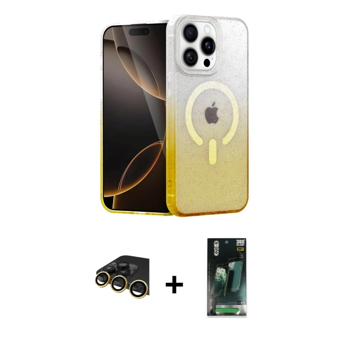 MARSİLYAN™- iPhone 14 Pro Max Kılıf Eksen Minimal Özel Seri - Siyah 360 Mat Full Body Arka Koruyucu + Raze Metal Kamera Lens - GD