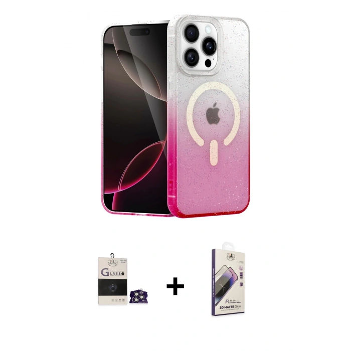 MARSİLYAN™- iPhone 14 Pro Max Kılıf Eksen Minimal Özel Seri - Siyah Bilvis 3D Mat Cam Ekran Koruyucu + Gümüş Bilvis Titan Kamera Lens