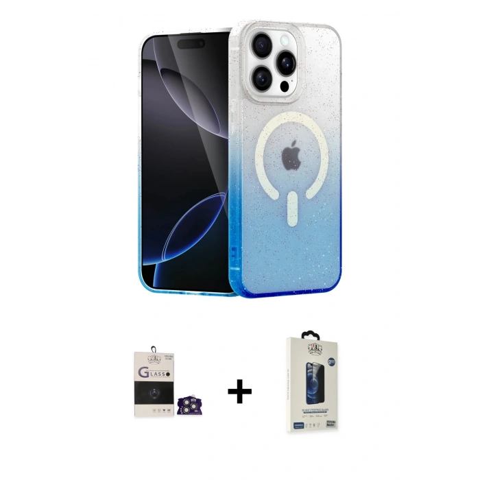 MARSİLYAN™- iPhone 14 Pro Max Kılıf Eksen Minimal Özel Seri - Siyah Bilvis Hayalet Cam Ekran Koruyucu + Bilvis Titan Kamera Lens - GS