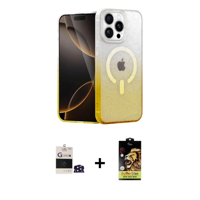 MARSİLYAN™- iPhone 14 Pro Max Kılıf Eksen Minimal Özel Seri - Siyah Buffer Cam Ekran Koruyucu + Bilvis Titan Kamera Lens - DNMR