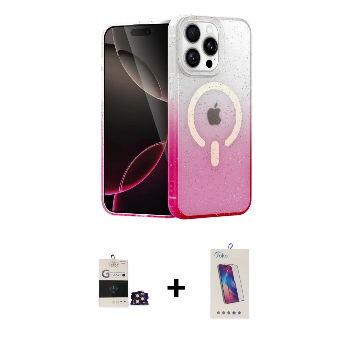 MARSİLYAN™- iPhone 14 Pro Max Kılıf Eksen Minimal Özel Seri - Siyah Joko 5D Cam + Bilvis Titan Kamera Lens - GD
