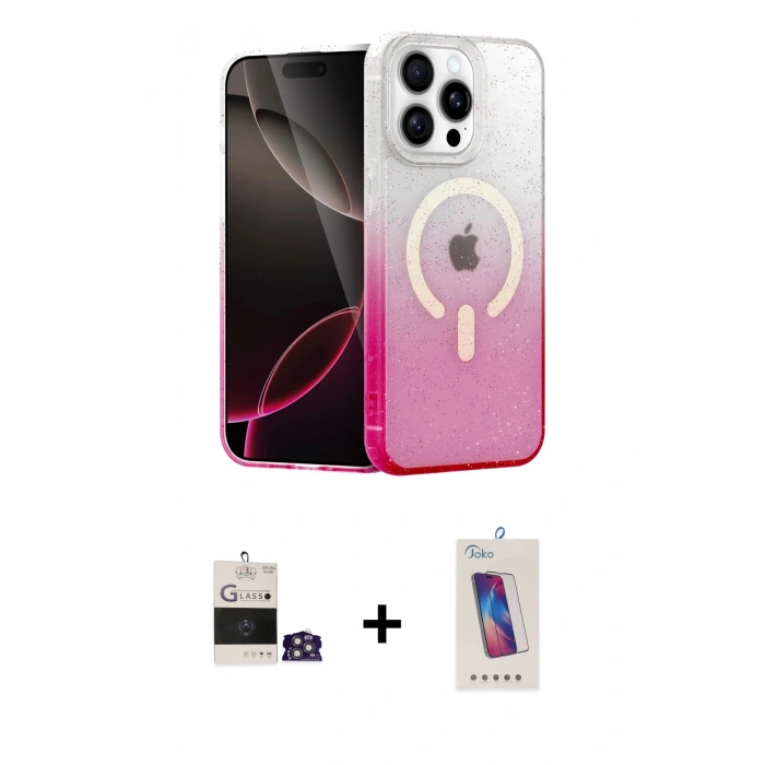 MARSİLYAN™- iPhone 14 Pro Max Kılıf Eksen Minimal Özel Seri - Siyah Joko 5D Cam + Bilvis Titan Kamera Lens - GS