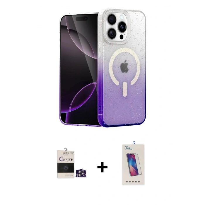 MARSİLYAN™- iPhone 14 Pro Max Kılıf Eksen Minimal Özel Seri - Siyah Joko 5D Cam + Bilvis Titan Kamera Lens - GS