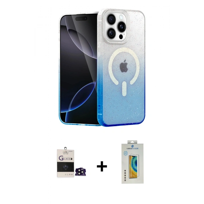 MARSİLYAN™- iPhone 14 Pro Max Kılıf Eksen Minimal Özel Seri - Siyah Polymer Nano Ekran Koruyucu + Siyah Bilvis Titan Kamera Lens