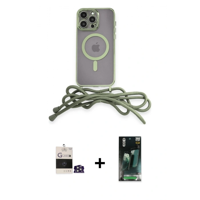 MARSİLYAN™- iPhone 14 Pro Max Kılıf Eksen Özel Seri - Şeffaf 360 Full Body Arka Koruyucu + Bilvis Titan Kamera Lens - GS