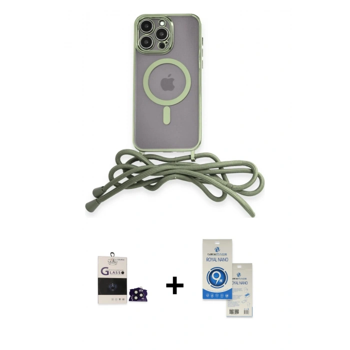 MARSİLYAN™- iPhone 14 Pro Max Kılıf Eksen Özel Seri - Şeffaf Royal Nano Ekran Koruyucu + Bilvis Titan Kamera Lens - SH