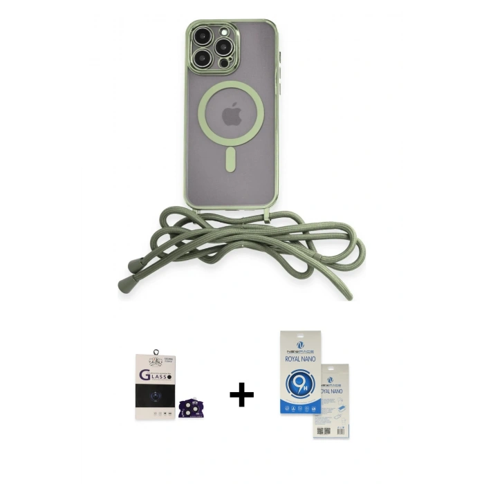 MARSİLYAN™- iPhone 14 Pro Max Kılıf Eksen Özel Seri - Şeffaf Royal Nano Ekran Koruyucu + Bilvis Titan Kamera Lens - DNMR