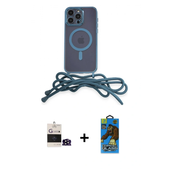 MARSİLYAN™- iPhone 14 Pro Max Kılıf Eksen Özel Seri - Siyah 18D Cam Ekran Koruyucu + Bilvis Titan Kamera Lens - SH