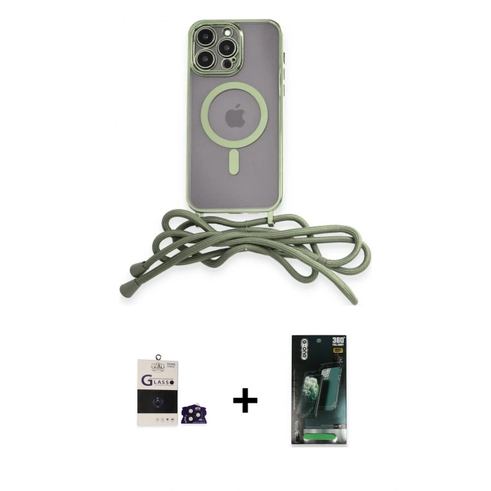 MARSİLYAN™- iPhone 14 Pro Max Kılıf Eksen Özel Seri - Siyah 360 Mat Full Body Arka Koruyucu + Bilvis Titan Kamera Lens - DNMR