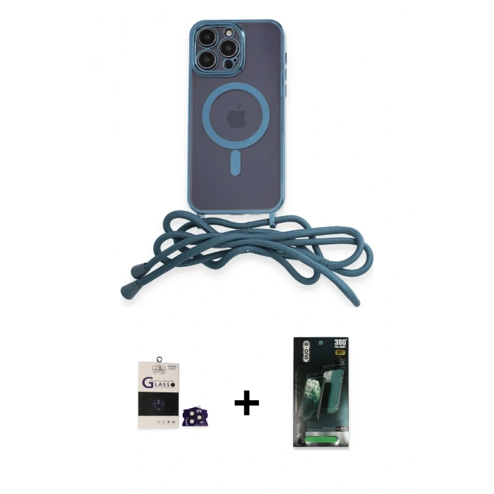 MARSİLYAN™- iPhone 14 Pro Max Kılıf Eksen Özel Seri - Siyah 360 Mat Full Body Arka Koruyucu + Bilvis Titan Kamera Lens - DNMR