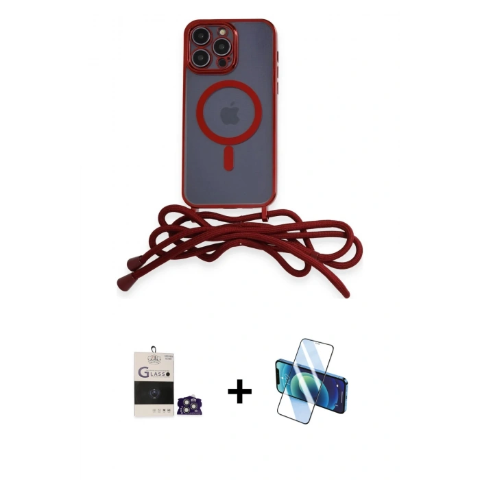 MARSİLYAN™- iPhone 14 Pro Max Kılıf Eksen Özel Seri - Siyah 3D Antistatik Cam Ekran Koruyucu + Gümüş Bilvis Titan Kamera Lens