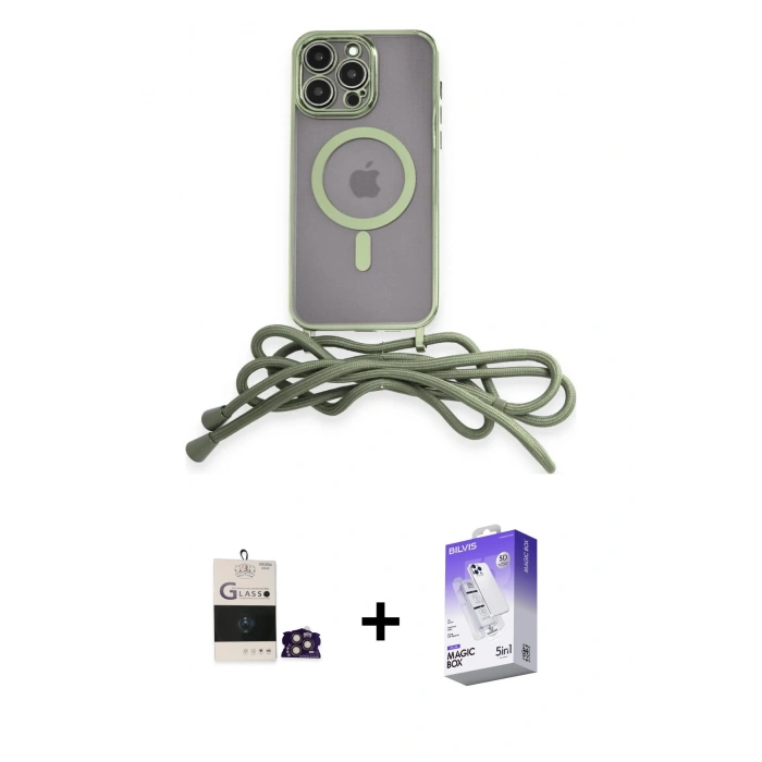 MARSİLYAN™- iPhone 14 Pro Max Kılıf Eksen Özel Seri - Siyah Bilvis 5in1 3D Magic Cam Ekran Koruyucu + Bilvis Titan Kamera Lens - GD