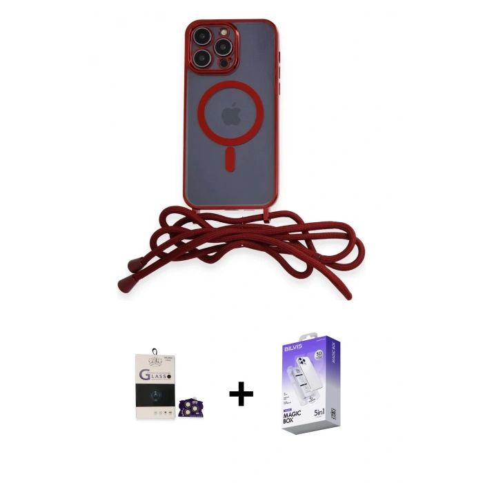 MARSİLYAN™- iPhone 14 Pro Max Kılıf Eksen Özel Seri - Siyah Bilvis 5in1 3D Magic Cam Ekran Koruyucu + Bilvis Titan Kamera Lens - GD