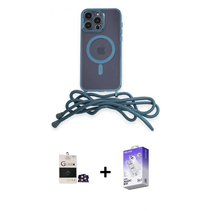 MARSİLYAN™- iPhone 14 Pro Max Kılıf Eksen Özel Seri - Siyah Bilvis 5in1 3D Magic Cam Ekran Koruyucu + Bilvis Titan Kamera Lens - GD