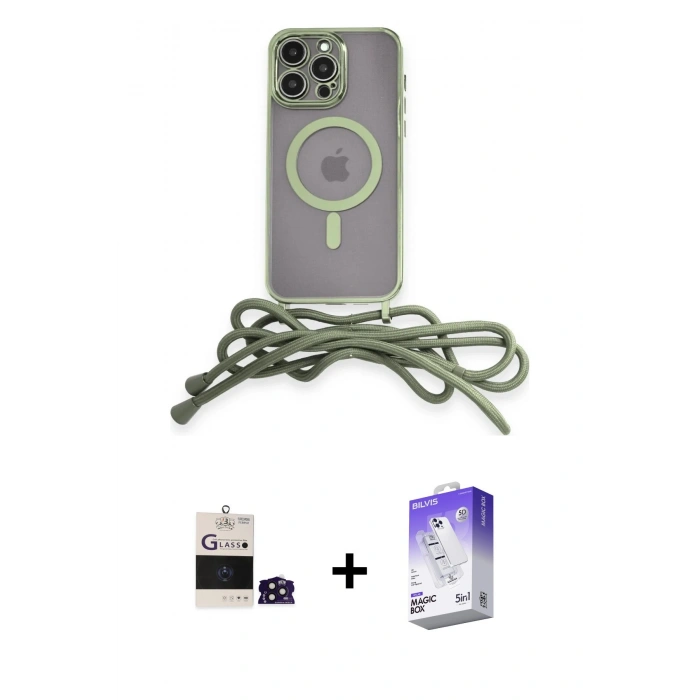 MARSİLYAN™- iPhone 14 Pro Max Kılıf Eksen Özel Seri - Siyah Bilvis 5in1 3D Magic Cam Ekran Koruyucu + Bilvis Titan Kamera Lens - DNMR