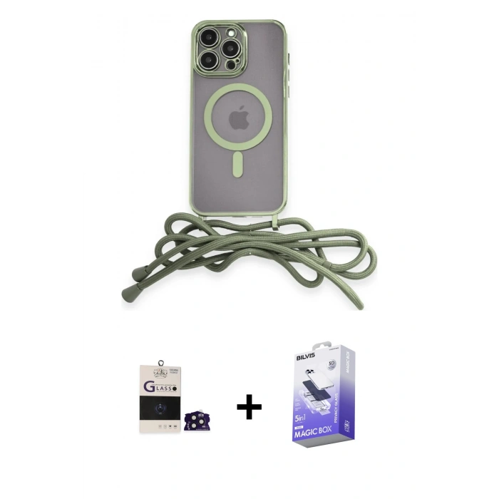 MARSİLYAN™- iPhone 14 Pro Max Kılıf Eksen Özel Seri - Siyah Bilvis 5in1 5D Magic Hayalet Cam Ekran Koruyucu + Bilvis Titan Kamera Lens - DNMR
