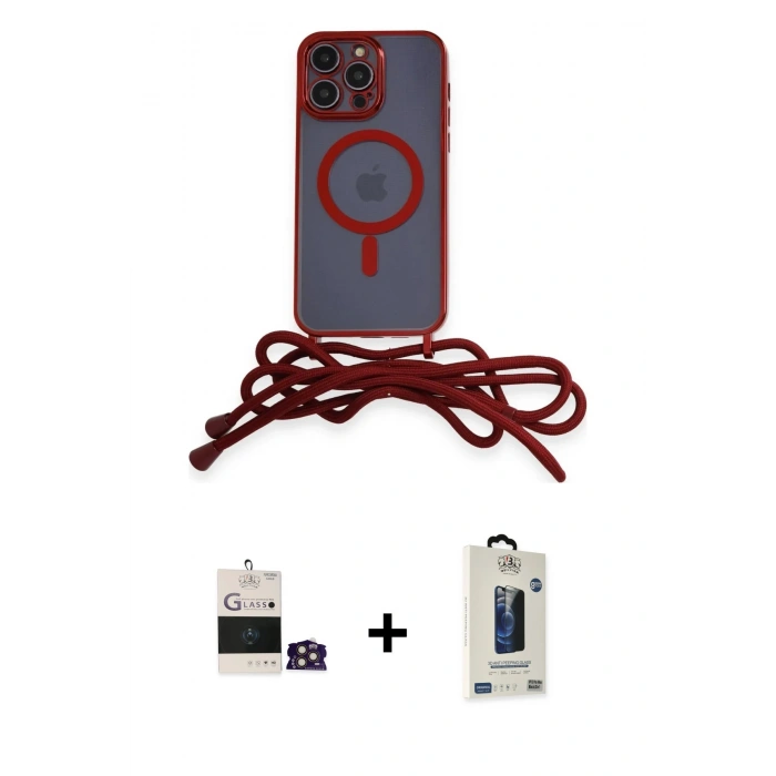 MARSİLYAN™- iPhone 14 Pro Max Kılıf Eksen Özel Seri - Siyah Bilvis Hayalet Cam Ekran Koruyucu + Bilvis Titan Kamera Lens - GD