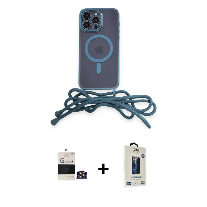 MARSİLYAN™- iPhone 14 Pro Max Kılıf Eksen Özel Seri - Siyah Bilvis Hayalet Cam Ekran Koruyucu + Bilvis Titan Kamera Lens - GD