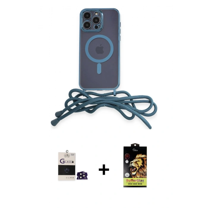 MARSİLYAN™- iPhone 14 Pro Max Kılıf Eksen Özel Seri - Siyah Buffer Cam Ekran Koruyucu + Bilvis Titan Kamera Lens - DNMR