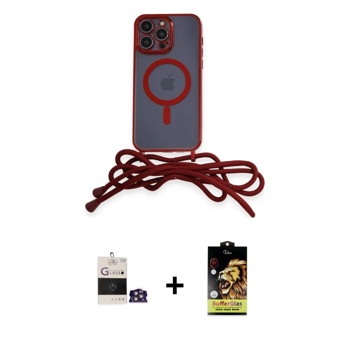 MARSİLYAN™- iPhone 14 Pro Max Kılıf Eksen Özel Seri - Siyah Buffer Cam Ekran Koruyucu + Gümüş Bilvis Titan Kamera Lens